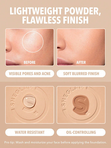 Skin-Focus High Coverage Powder Foundation-Cocoa SHEGLAM