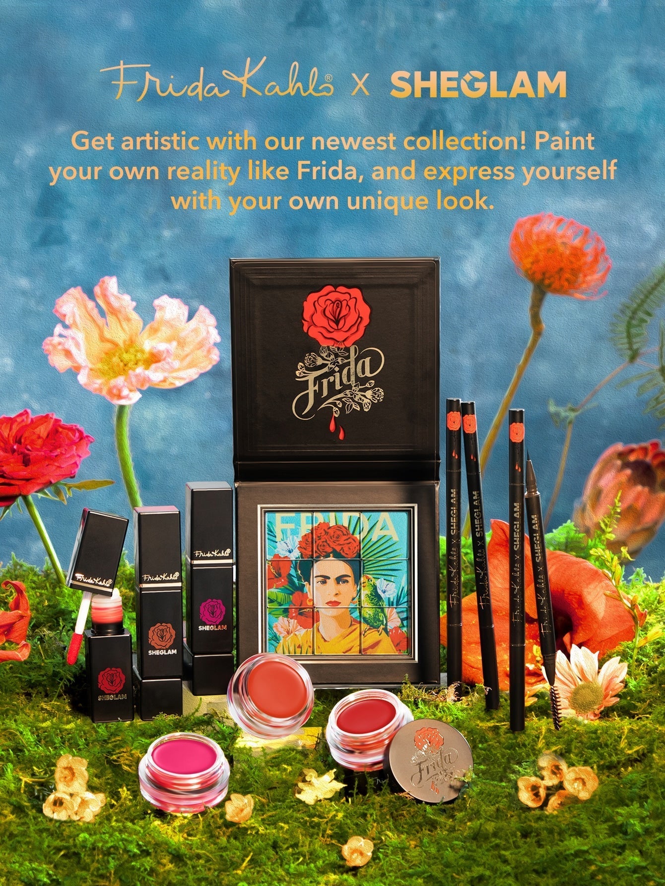 X Frida Kahlo Self Portrait Cream Blush-Folk Art SHEGLAM